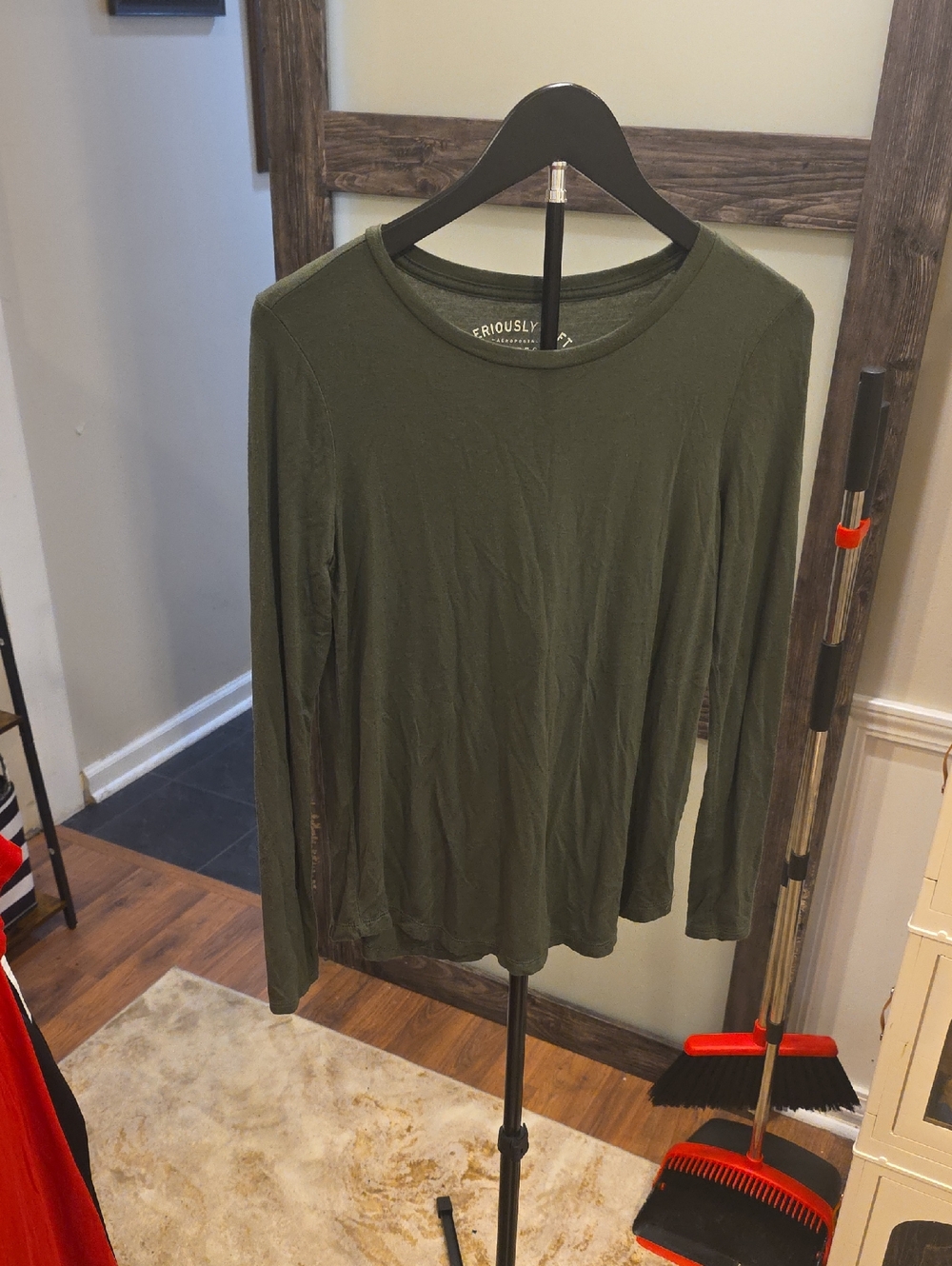 Aeropostale Olive Green Long Sleeve Tee